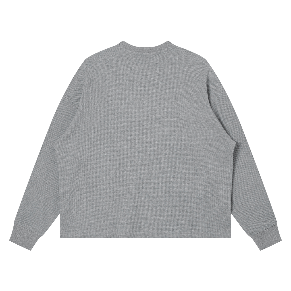 Unisex Waffle Boxy Long Sleeve T-Shirt