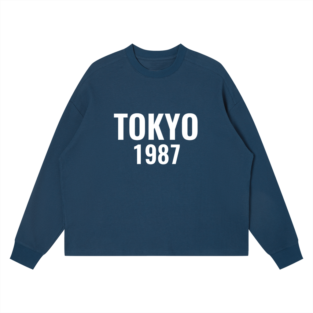 Unisex Waffle Boxy Long Sleeve T-Shirt